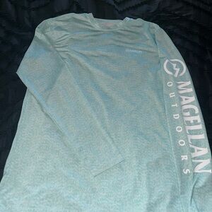 Magellan Outdoors Men's Aqua Long Sleeve Tee